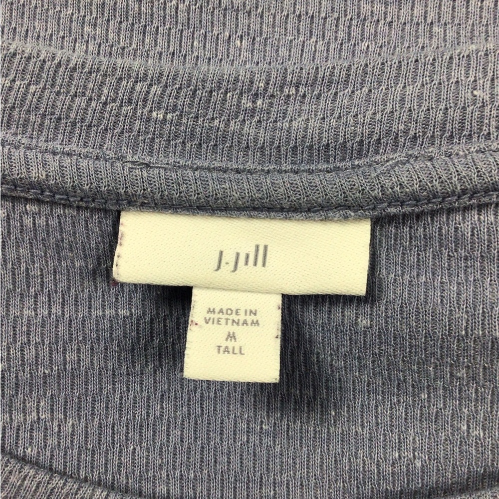 J. Jill Medium Tall Top Light Blue Pockets Cottagecore Beach - Picture 7 of 8